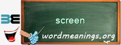 WordMeaning blackboard for screen